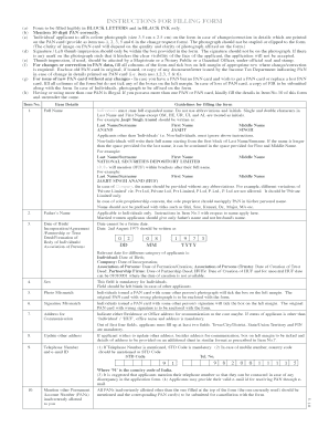 PAN Card Application Form