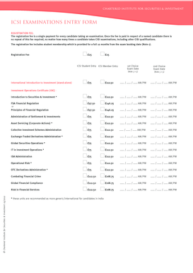 CISI Examination Entry Form