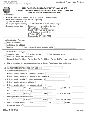 California Family PACT Provider Application