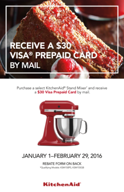 KitchenAid Stand Mixer Rebate Form