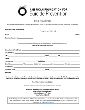 Offline Donation Form