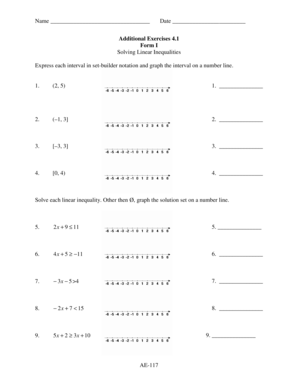 Solving Linear Inequalities Worksheet
