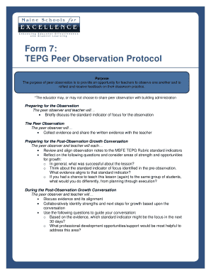 TEPG Peer Observation Protocol