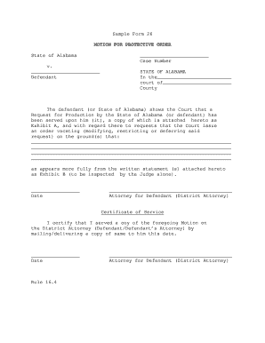 Motion for Protective Order