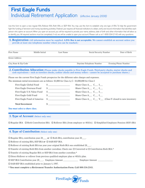 First Eagle Funds Individual Retirement Application