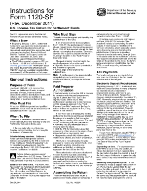 Form 1120-SF Instructions