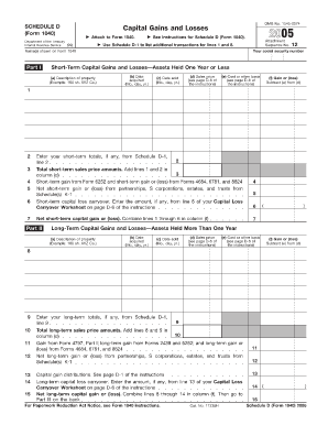 Schedule D (Form 1040) Capital Gains and Losses