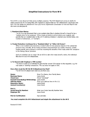 Form W-9 Instructions