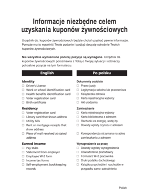 Food Stamp Application Form