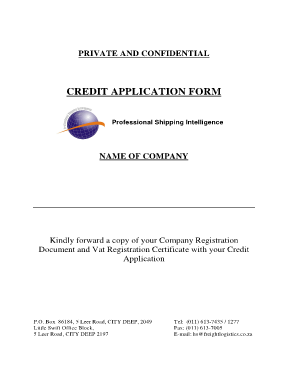 Credit Application Form