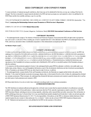 IEEE Copyright and Consent Form