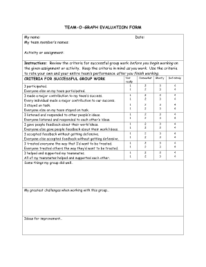 Team Evaluation Form
