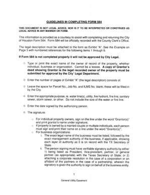 City of Houston Form 584