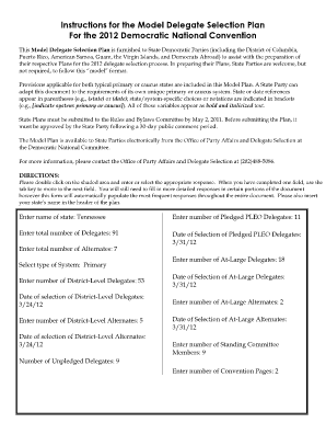 Tennessee Delegate Selection Plan