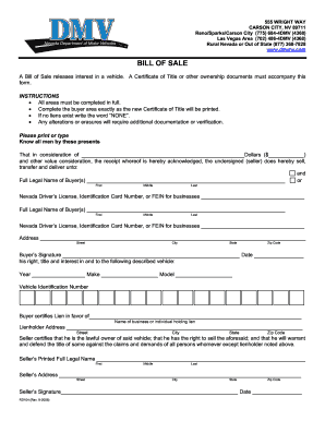 Nevada Bill of Sale