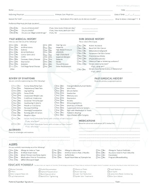 Patient Medical History Form