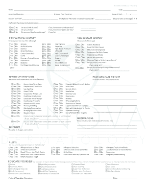 Patient Medical History Form