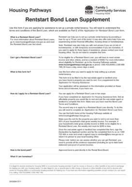 Rentstart Bond Loan Supplement