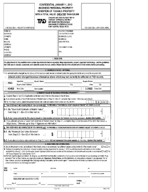 Texas Business Personal Property Rendition Form 1300A