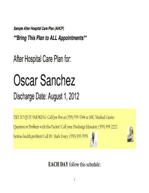 After Hospital Care Plan