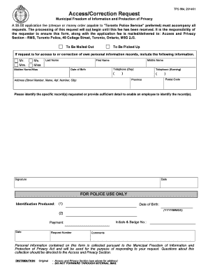 Access/Correction Request Form