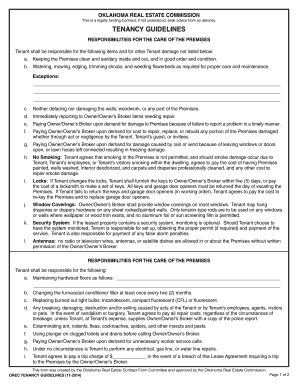 Oklahoma Tenancy Guidelines