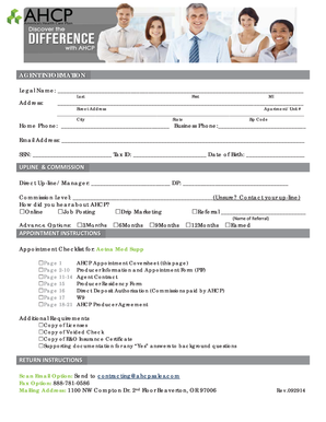 Producer Information And Appointment Form