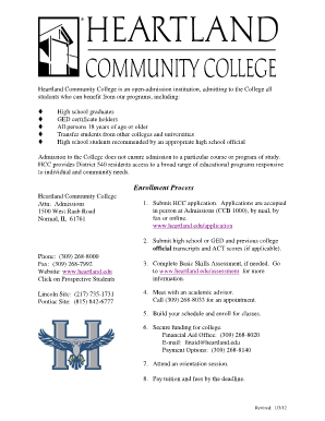 Heartland Community College Application Form
