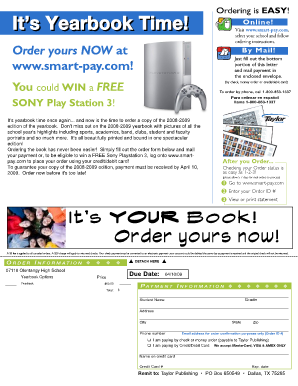 Yearbook Order Form