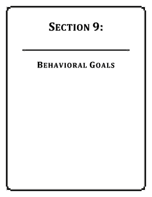 Behavioral Goals for Student Intervention Plan