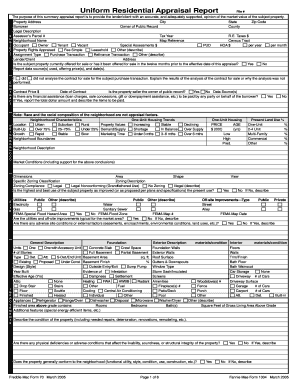 Uniform Residential Appraisal Report