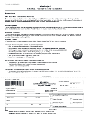 Mississippi Individual Fiduciary Income Tax Voucher