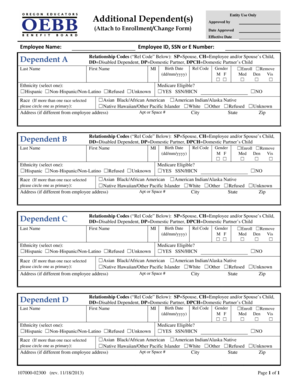 Employee Dependent Enrollment Form