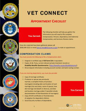 Vet Connect Appointment Checklist