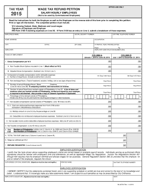 Philadelphia Wage Tax Refund Petition