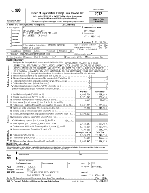 Form 990 2012
