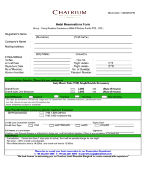 Hotel Reservations Form