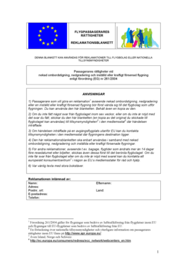 EU Air Passenger Rights Complaint Form