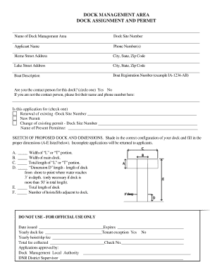 Iowa Dock Assignment and Permit