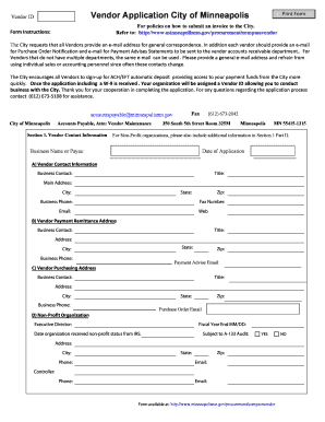 Vendor Application Form