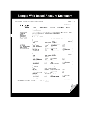Web-based Account Statement