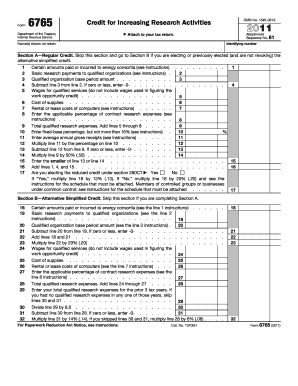 Form 6765 Credit for Increasing Research Activities