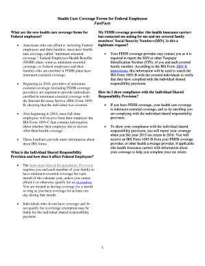IRS Form 1095-B for Federal Employees