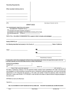 California Grant Deed