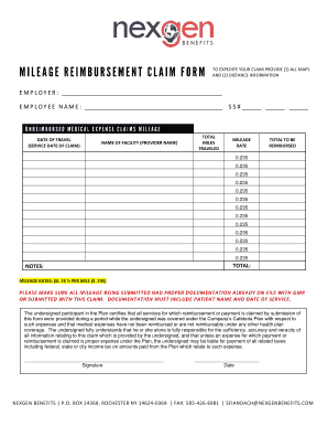 Employee Travel Reimbursement Form