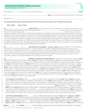 Florida Commercial Contract Addendum