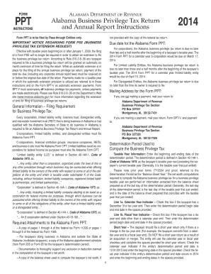 Alabama Business Privilege Tax Return