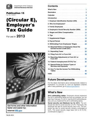 IRS Publication 15 Circular E Tax Guide