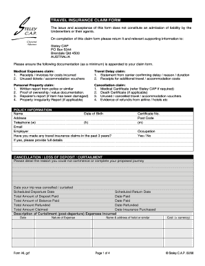 Travel Insurance Claim Form