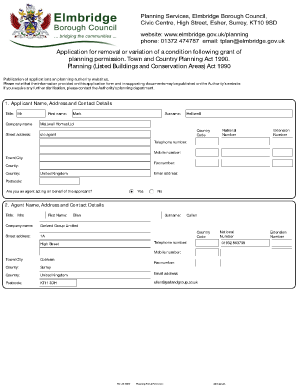 UK Planning Permission Variation Application
